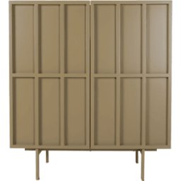 Buffet haut en bois mdf et métal vert olive 80 x 40 x 89 cm - Hkliving