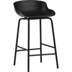 Tabouret de bar en acier et pp noir 65 cm Hyg - Normann Copenhagen