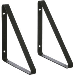 Lot de 2 supports d'étagères en fer noirs - Ferm Living