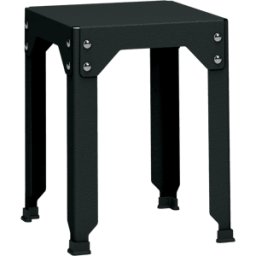 Tabouret en acier galvanisé anthracite 45 cm Hegoa - Matière Grise