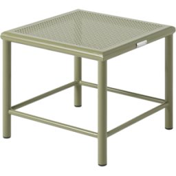 Tabouret carré en acier tressé vert jonc 30cm T37 - Tolix