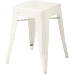 Tabouret en acier blanc perlé 45cm - Tolix