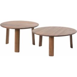 2 tables basses en noyer 60 et 70 cm Alle - Hem