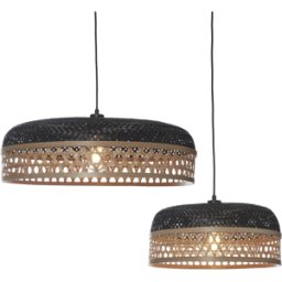 2 Suspensions en bambou noir et naturel 60/40 cm Ubud - Good & Mojo