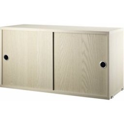 Caisson 2 portes coulissantes en frêne 78 x 30 x 42 cm - String furniture