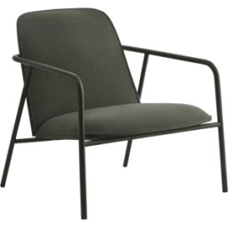 Fauteuil vert et coque en frêne noir Pad Lounge noir/Synergy Synergy LDS41 - Normann Copenhagen