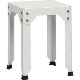Tabouret en acier galvanisé blanc 45 cm Hegoa - Matière Grise