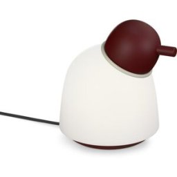 Lampe de table en verre opale et métal rouge foncé et sable 21,5cm Bird - Belid
