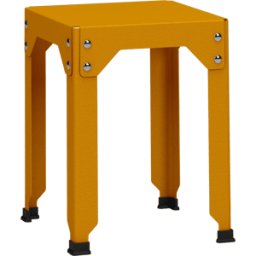 Tabouret en acier galvanisé safran 45 cm Hegoa - Matière Grise
