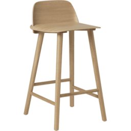 Tabouret de bar 65 cm en chêne naturel Nerd - Muuto