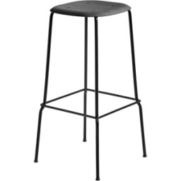 Tabouret plaquage chêne et acier noir 75 cm Soft Edge 80 - Hay