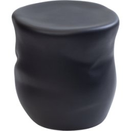 Tabouret organique en céramique noir 33cm Canova - Moustache