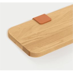 Tablette murale pour table de chevet en chêne avec crochet rouge tangerine 45 cm - TIPTOE