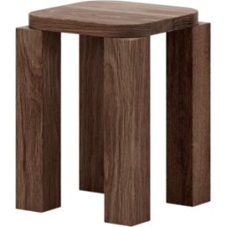 Tabouret en chêne fumé 32x44cm Atlas - New Works