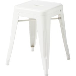 Tabouret en acier blanc pur 45cm - Tolix