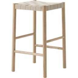 Tabouret de bar beige et piètement naturel Betty TK7 - &tradition