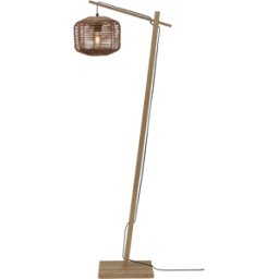 Lampadaire en bambou naturel avec abat-jour en bois naturel 150x25 cm Tanami - Good & Mojo