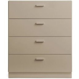 Commode large et plinthes en bois mdf beige 82x99x41cm Relief - String furniture