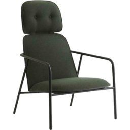 Pad Lounge Chair High Black Steel - Normann Copenhagen