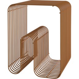 Tabouret et rangement magazine ambre 32cm Curva - AYTM