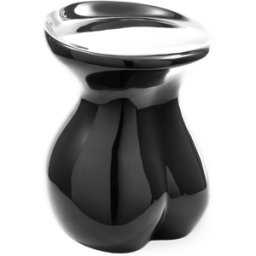 Tabouret corps en polyester laqué noir 50cm Body - Pols Potten