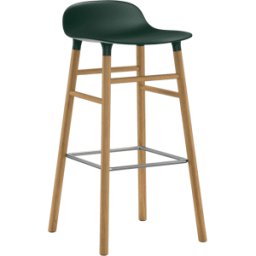 Tabouret de bar en chêne naturel et pp vert 75 cm Form - Normann Copenhagen
