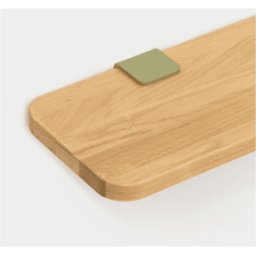 Tablette murale pour table de chevet en chêne avec crochet vert kaki 45 cm - TIPTOE