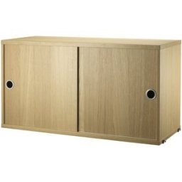 Caisson en chêne 2 portes coulissantes 78 x 30 x 42 cm - String furniture