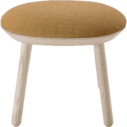 Tabouret en tissu jaune Naïve - Emko