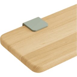 Tablette murale pour table de chevet en chêne avec crochet gris eucalyptus 45 cm - TIPTOE