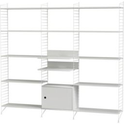 Etagère modulable en acier blanc 220 x 200 x 30 cm Combinaison Q - String furniture