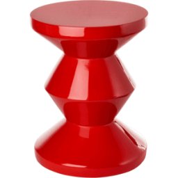 Tabouret rouge laqué Zig Zag - Pols Potten
