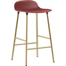 Tabouret de bar en laiton et pp rouge 65 cm Form - Normann Copenhagen