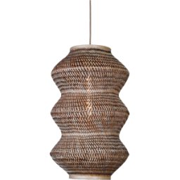 Suspension en bambou abat-jour naturel et marron 40x67cm Barbados - Good & Mojo
