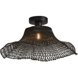 Plafonnier en bambou noir 50x15 cm Ibiza - Good & Mojo