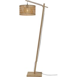 Lampadaire en bambou naturel avec abat-jour en bois naturel 150x32 cm Java - Good & Mojo