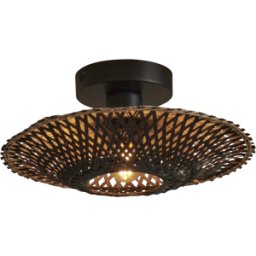 Plafonnier en bambou noir 30x8 cm Kalimantan - Good & Mojo
