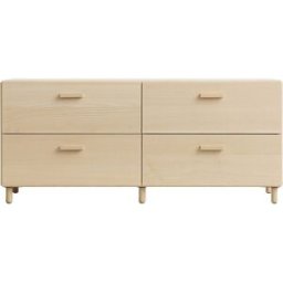 Commode basse en bois mdf frêne 123x53,1x41cm Relief - String furniture