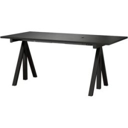 Tablette de bureau en bois mdf noir 160x78cm Works - String furniture