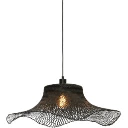 Suspension ondulée en bambou noir 65x20 cm Ibiza - Good & Mojo