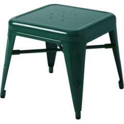 Tabouret pour enfant en acier vert mousse Mouette - Tolix