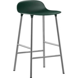 Tabouret en chrome et pp vert 65 cm Form - Normann Copenhagen