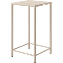Tabouret de bar carré en acier tressé gris beige 75cm T37 - Tolix