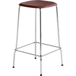 Tabouret acier et plaquage chêne rouge 65 cm Soft Edge 80 - Hay