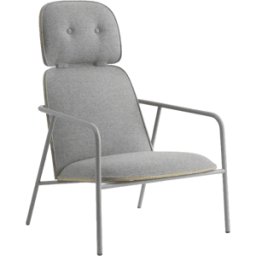 Pad Lounge Chair High Grey Steel - Normann Copenhagen