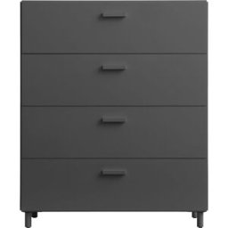 Commode large en bois mdf gris 82x98,7x41cm Relief - String furniture