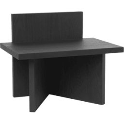 Tabouret en frêne teinté noir Oblique - Ferm Living