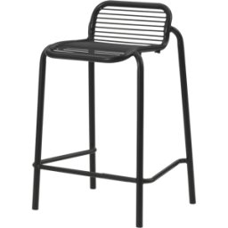 Tabouret de bar en acier noir 65cm Vig Robinia - Normann Copenhagen