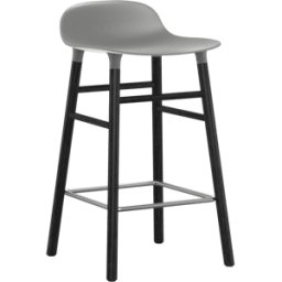 Tabouret de bar en bois noir et pp gris 65 cm Form - Normann Copenhagen