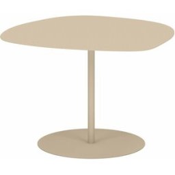 Table basse en acier mat crème 37 cm Galet 03 - Matière Grise